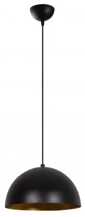 Pendul pe cablu SIVANI 1xE27/40W/230V Ø 30 cm negru/cupru