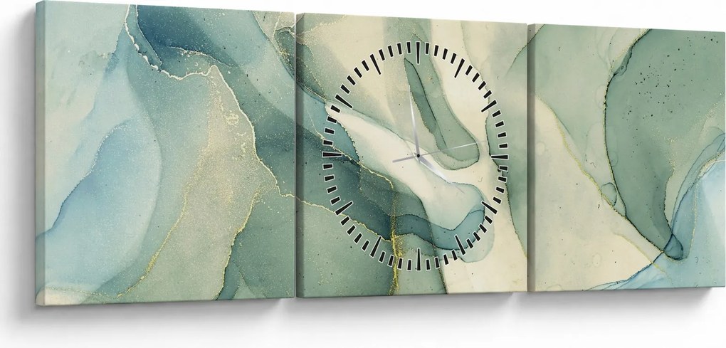 Tablou - Abstract cerneală 3 (cu ceas) (90x30 cm)