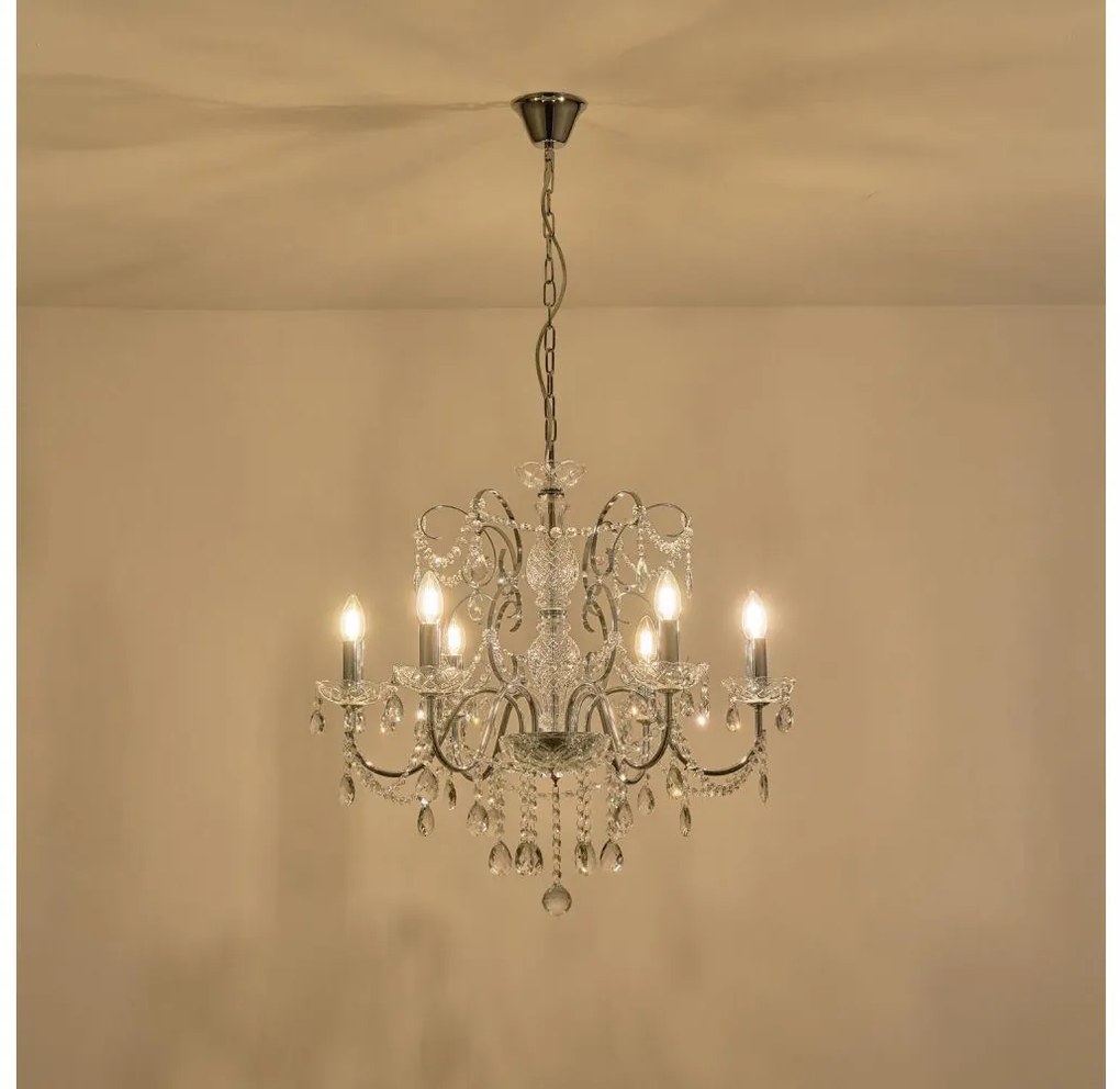 Lustră pe lanț 6xE14/15W/230V