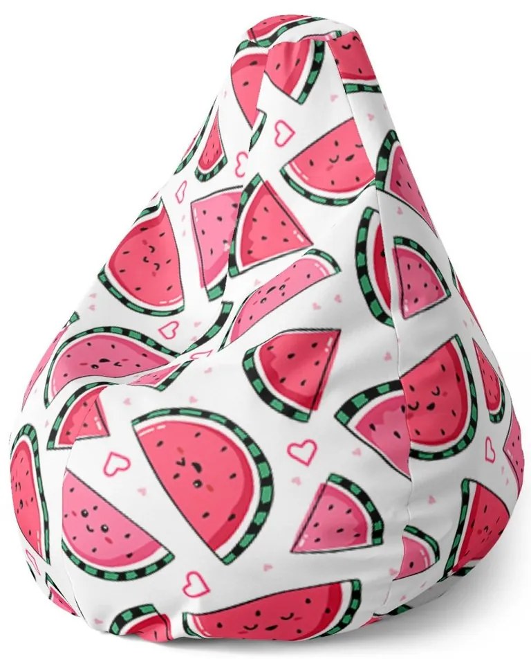 Sac de șezut Pear pepene verde - pentru copii, roșu / alb