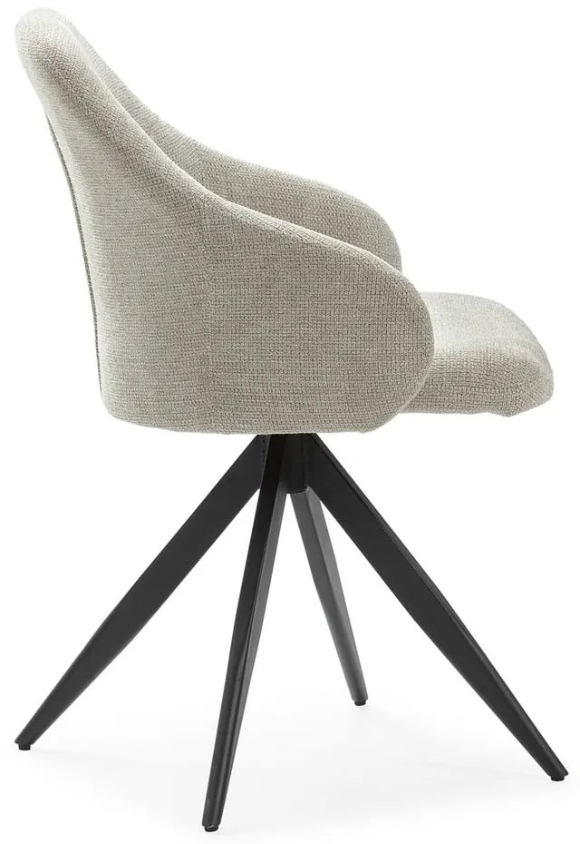 Set de scaune de sufragerie gri deschis cu cotiere 2 buc. tapițat Tamara – Marckeric