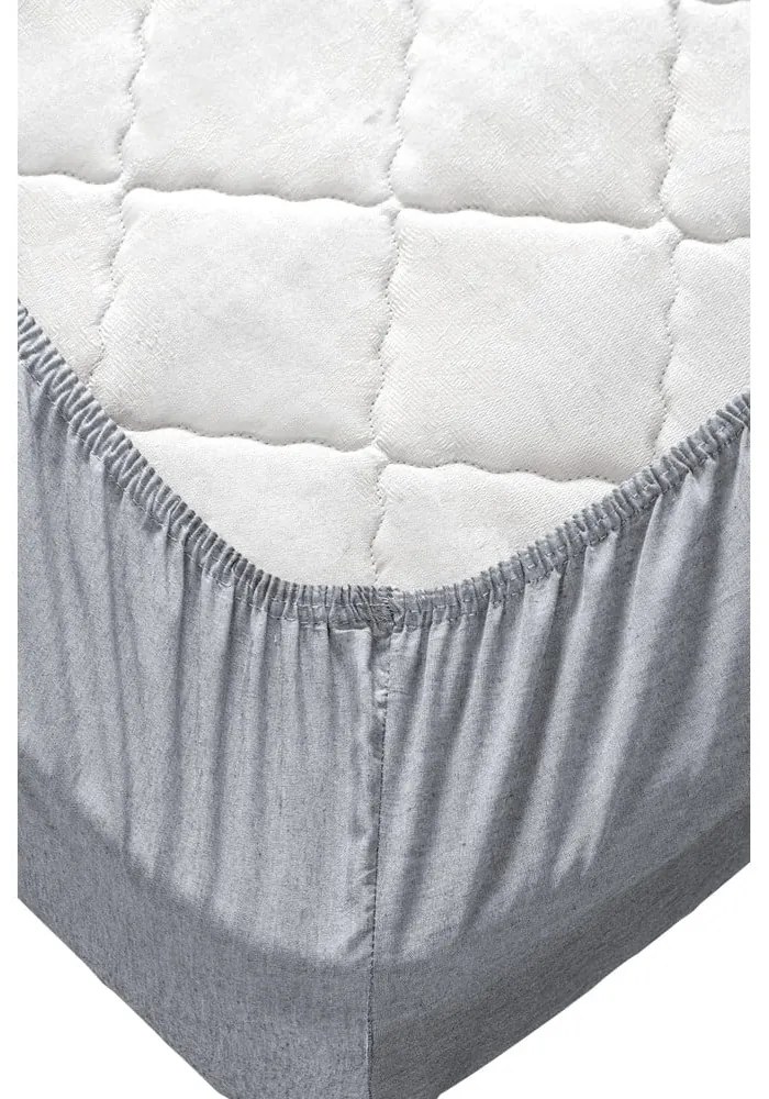 Lenjerie de pat în culoarea somonului-gri din bumbac pentru pat dublu-extins și cearceaf 200x220 cm – Mila Home