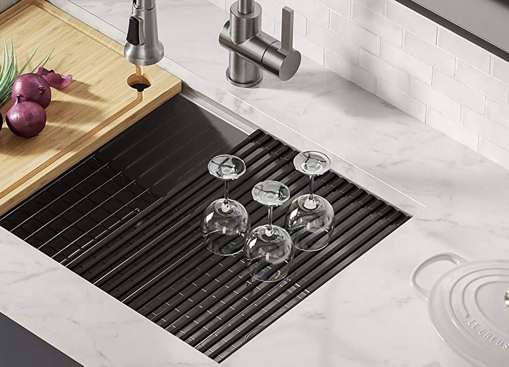 Uscator pentru vase pentru chiuveta 322108 Black Mat