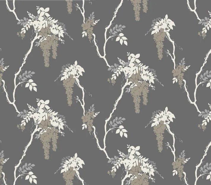 Tapet Leonora, Grey Luxury Floral, 1838 Wallcoverings, 5.3mp / rola