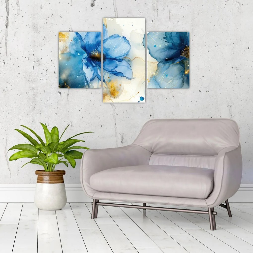 Tablou - Floral, pictură cu cerneală (90x60 cm)