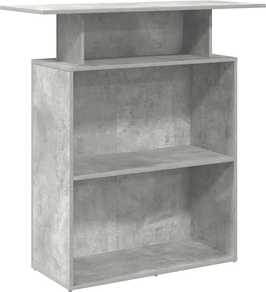 vidaXL Birou de recepție Gri beton 100x40x104 cm Lemn prelucrat