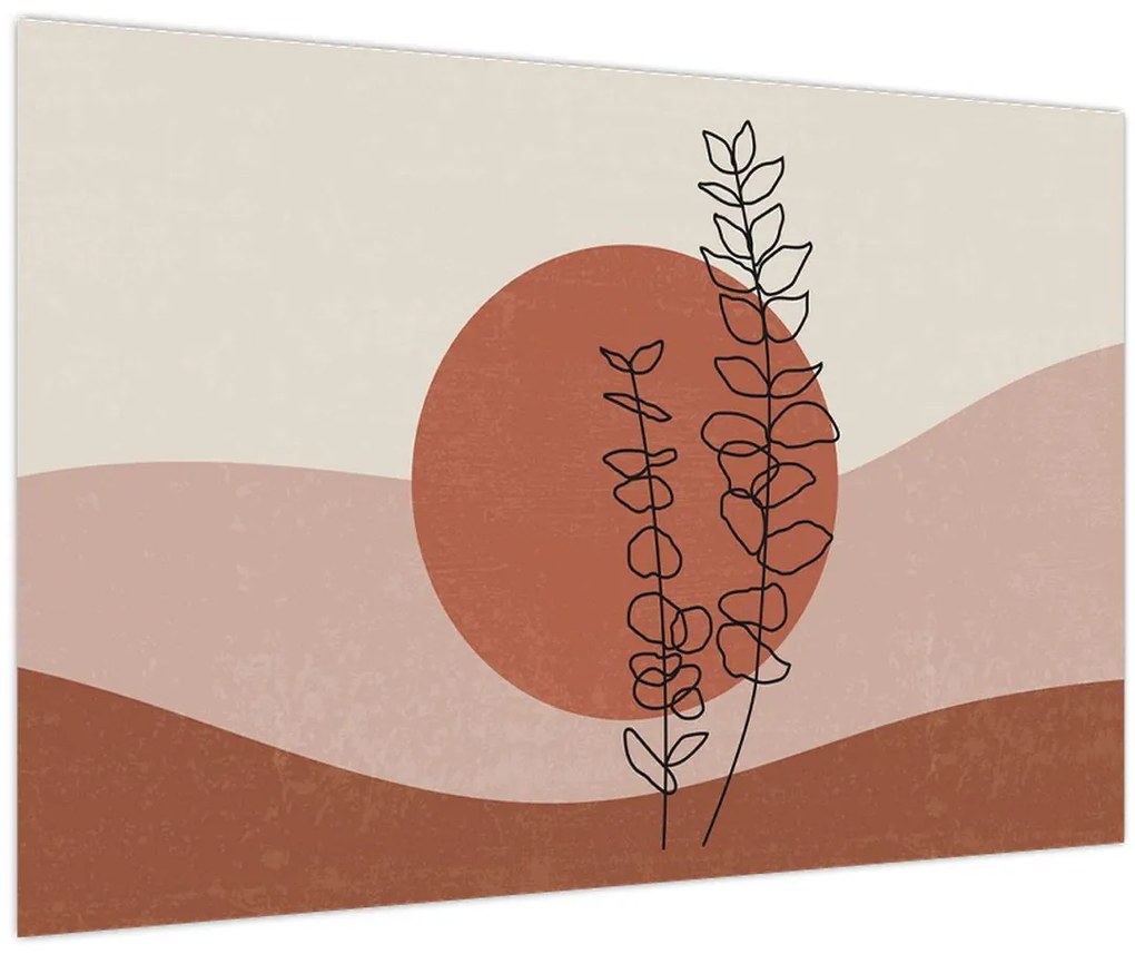 Tablou - Boho frunze N⁰1 (90x60 cm)