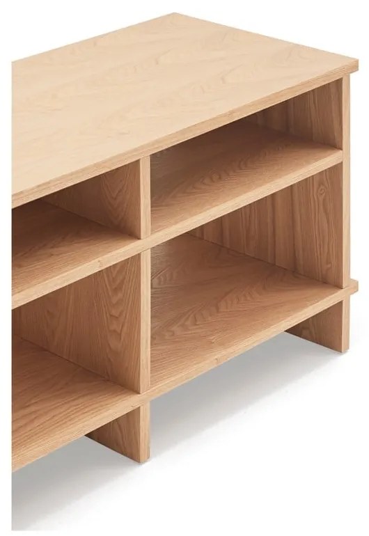 Comodă TV în culoare naturală cu aspect de lemn de stejar 180x50x40 cm Inari – Teulat