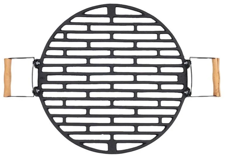 Gratar din fonta Muhler 1008592, Ø37 cm, Carbune, Reglabil, Control flux de aer, Negru