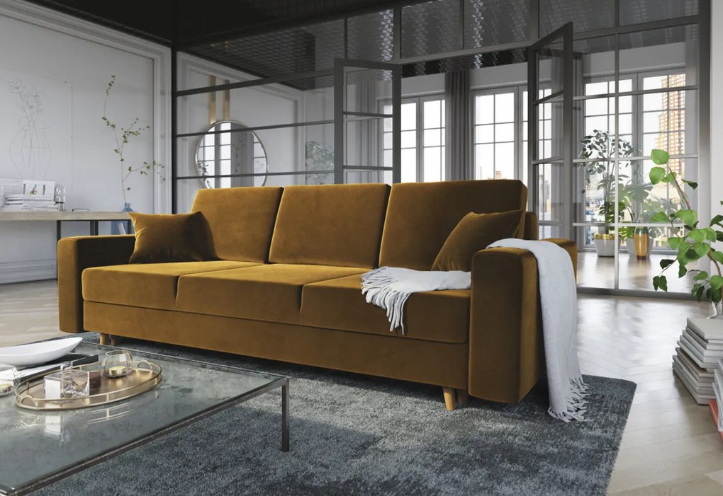 Supermobel Canapea extensibilă tapițată KRONOS,236x87x90, itaka 34