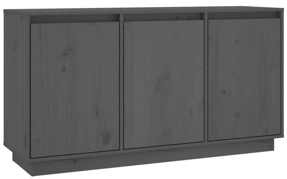 813811 vidaXL Servantă, gri, 111x34x60 cm, lemn masiv de pin