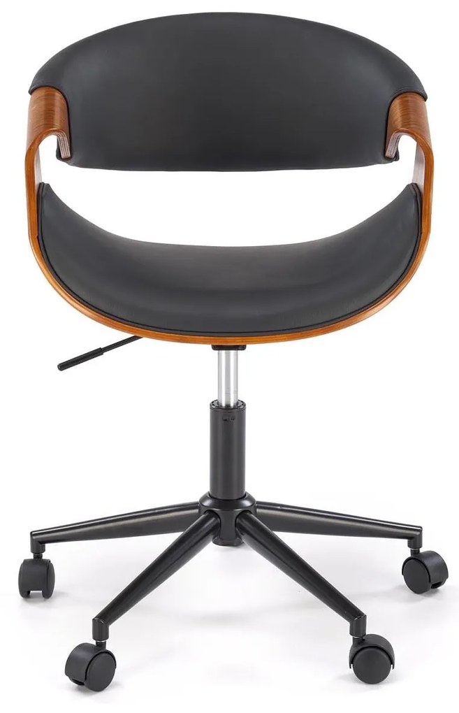 Fotoliu de birou Balbo (negru + nuc). Promo -6%. 1092609