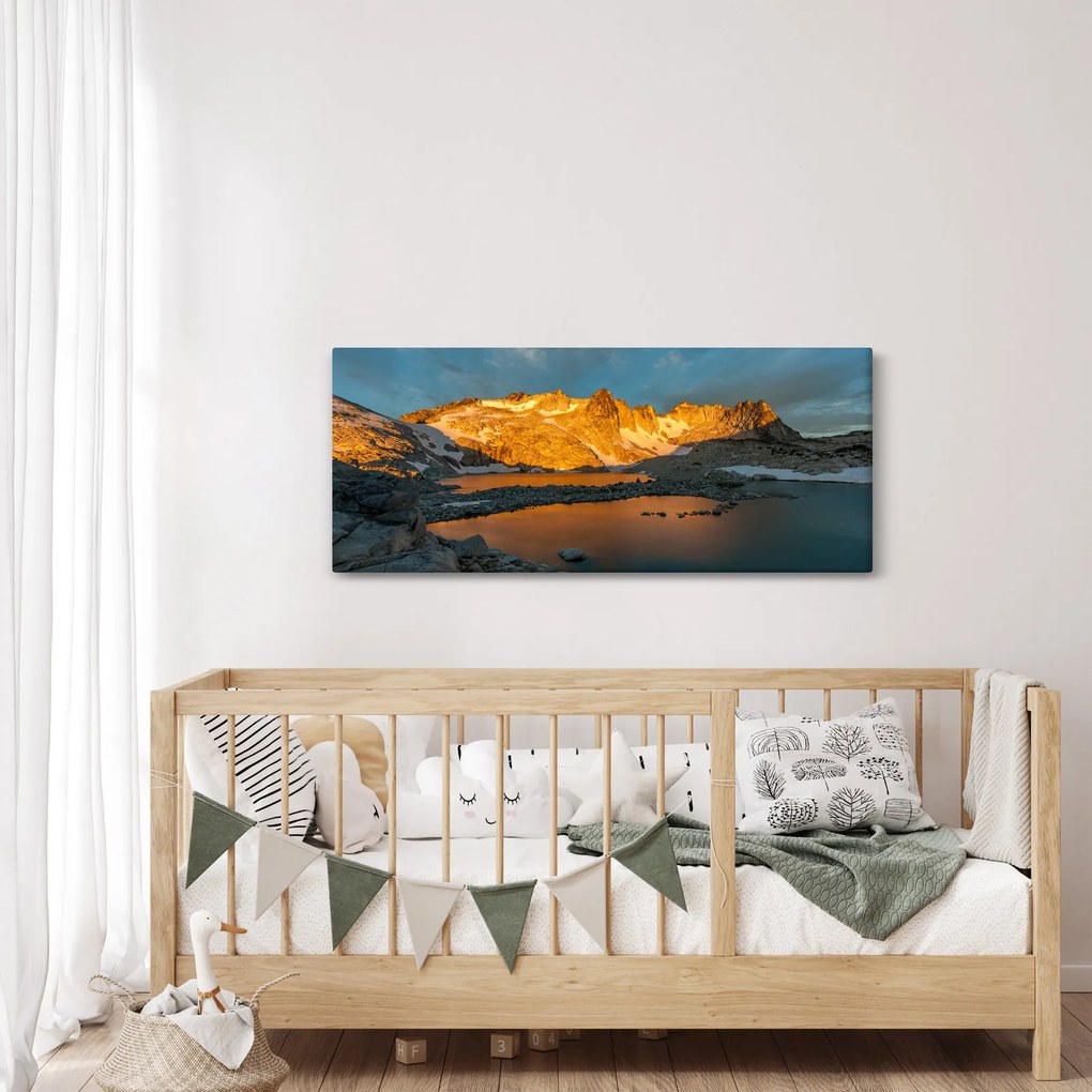 Tablou cu peisaj montan (120x50 cm)