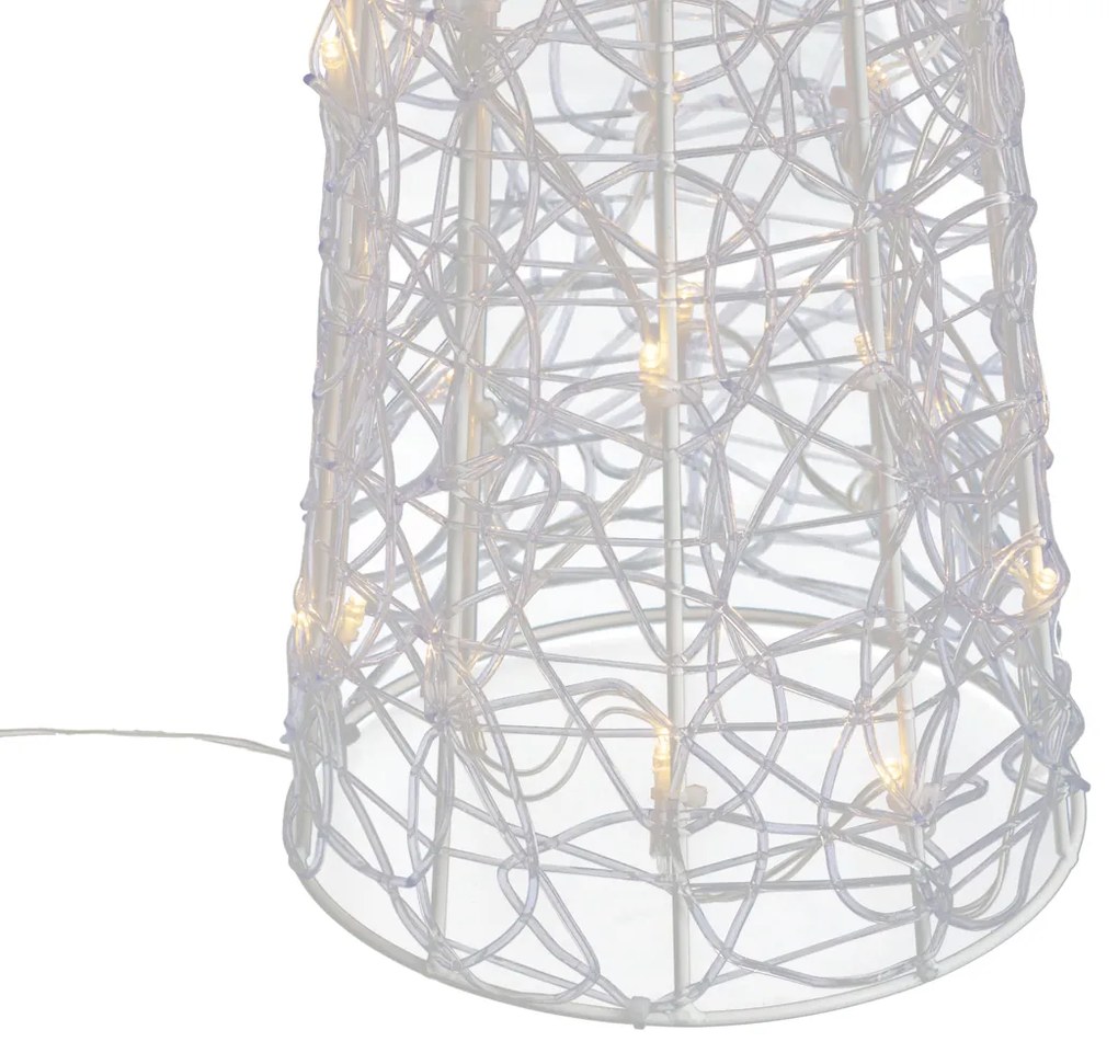 Brad de Crăciun transparent 100cm Incl. LED IP44 - Coni