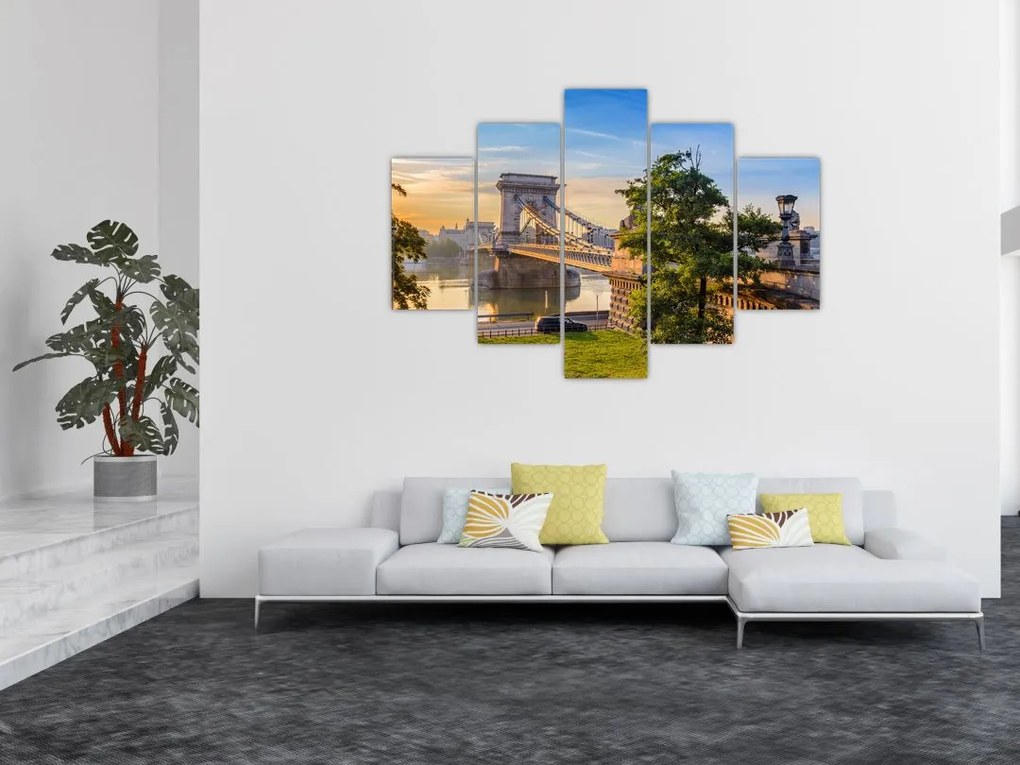 Tablou - Pod peste râu, Budapesta, Ungaria (150x105 cm)