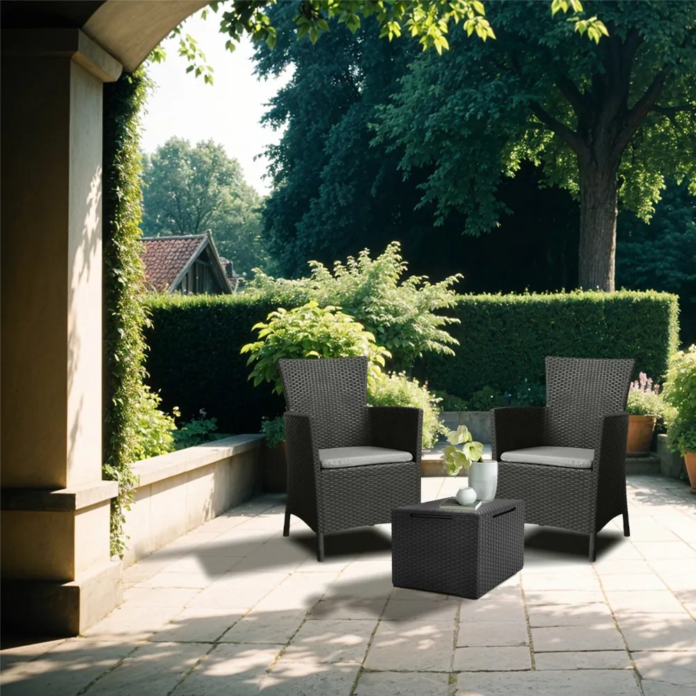 Set mobilier de grădină Iowa Balcon cu masă Vigo grafit