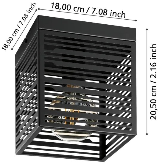 Plafonieră PIEDRITAS 1xE27/40W/230V Eglo 900355