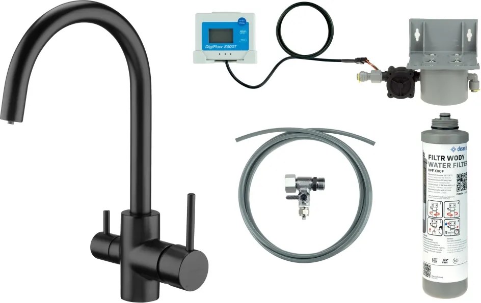 Baterie pentru bucătărie, cu kit de filtrare a apei BCHFN64M