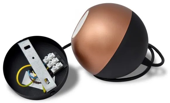 Lustră LED pe cablu MIDWAY 1xGU10/4,8W/230V negru/cupru