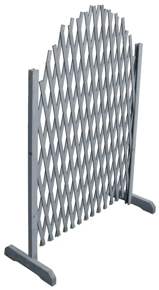 Gard din spalier, gri,1,8 x 1 m, lemn masiv de brad 1, Gri