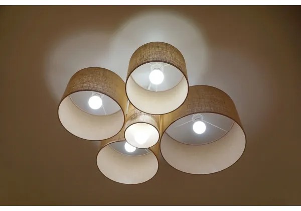 Duolla - Plafonieră ROLLER PENTO 5xE27/60W/230V bej