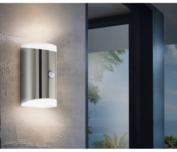 Aplică LED de exterior cu senzor CARPINERA 2xGU10/4,6W/230V Eglo 75544