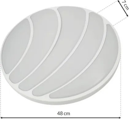 Plafonieră LED dimabilă SHELL WHITE LED/40W/230V + telecomandă