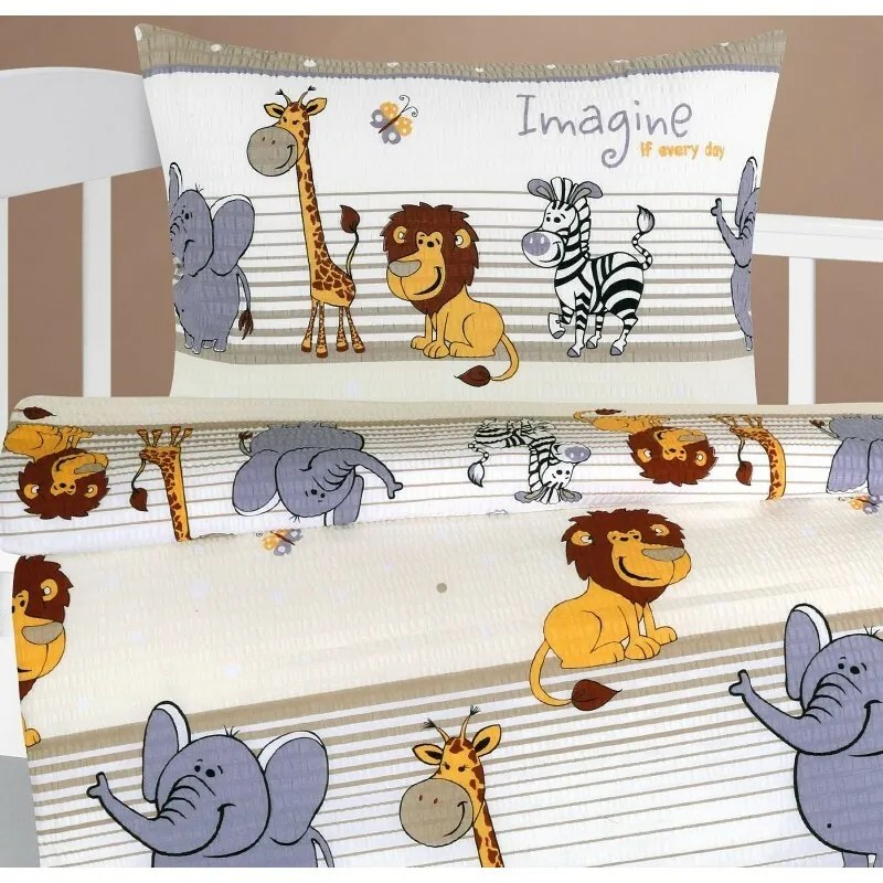 Bellatex Baby crepe lenjerie de pat Agata Safaribej, 90 x 135 cm, 45 x 60 cm