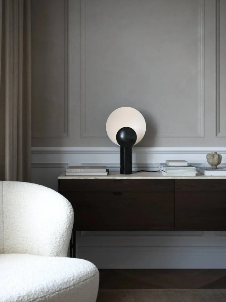 Veioza, lampa de masa design modern Caché negru mat
