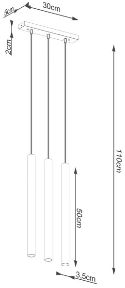 Lustră pe cablu Sollux SL.1272 PASTELO 3xG9/8W/230V beton