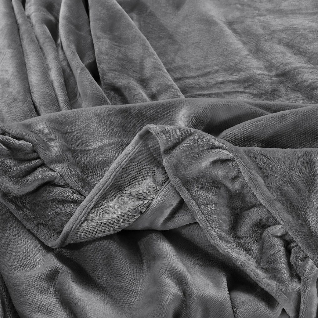 Lenjerie cocolino KOLANTE gri inchis Dimensiune lenjerie de pat: 70 x 80 cm | 140 x 200 cm