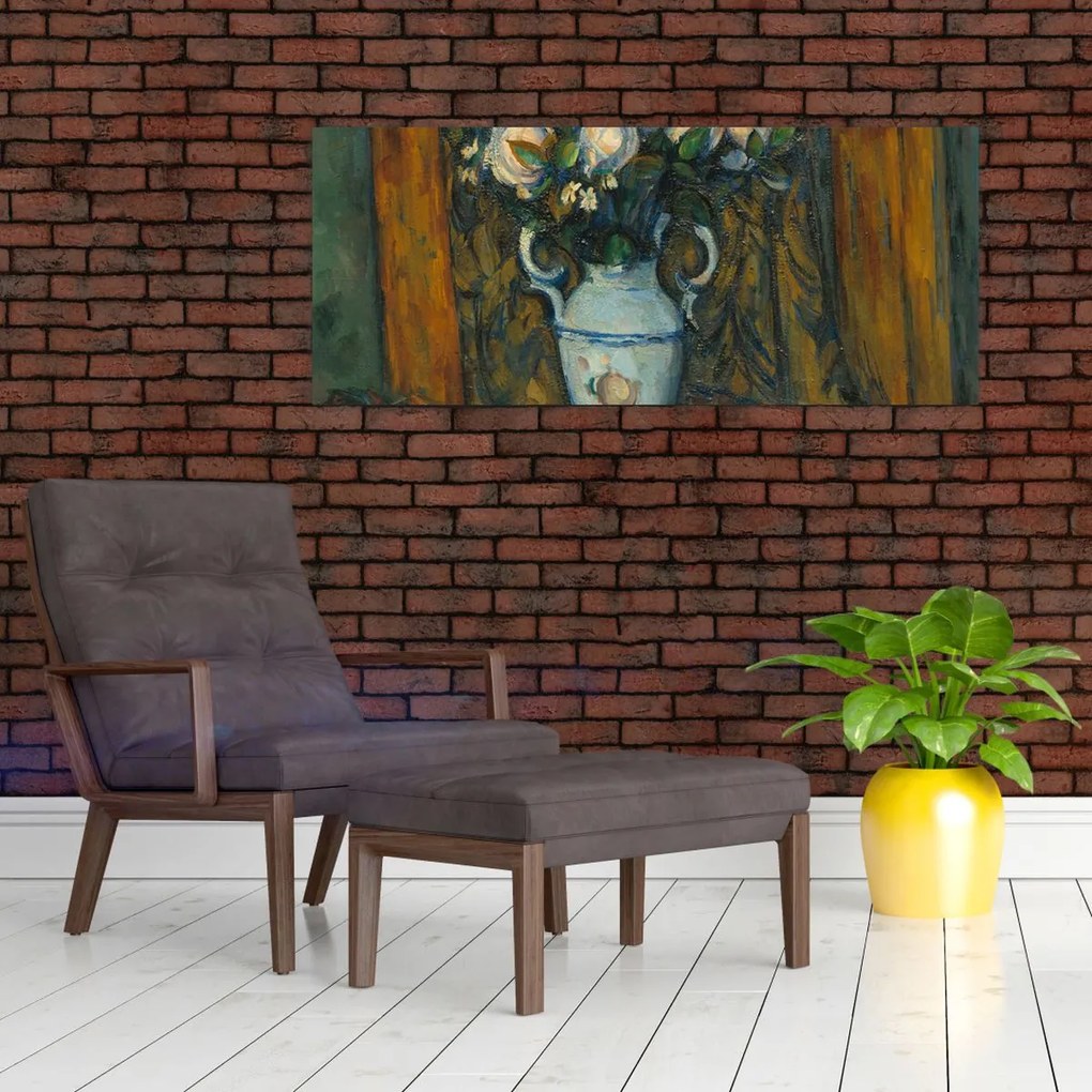 Tablou - Paul Cézanne, Vase of Flowers, reproducere (120x50 cm)