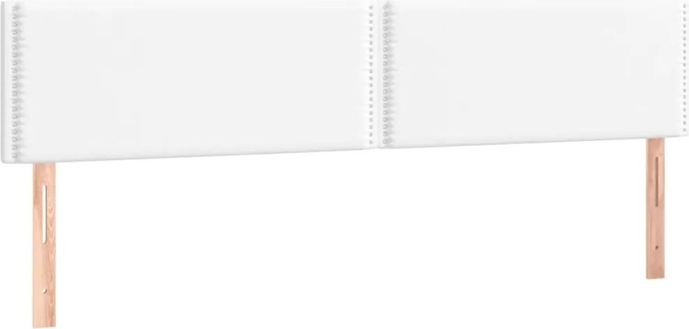 vidaXL Tăblii de pat, alb, 200x5x78/88 cm, piele ecologică
