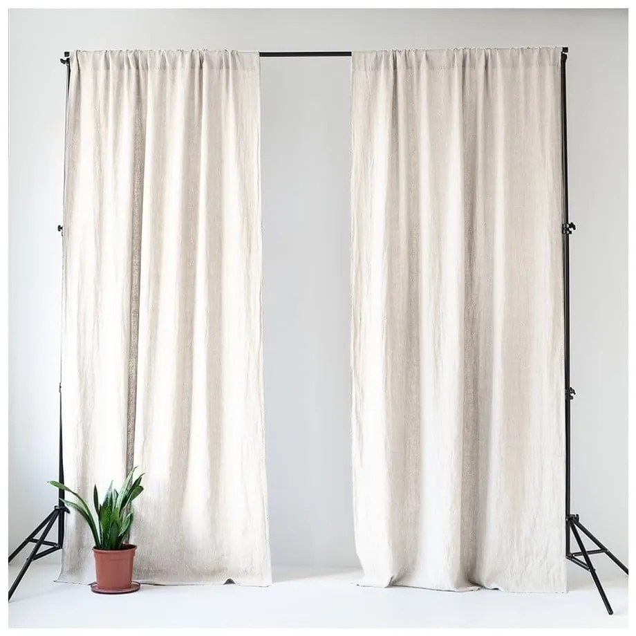 Draperie albă 140x170 cm Night Time – Linen Tales