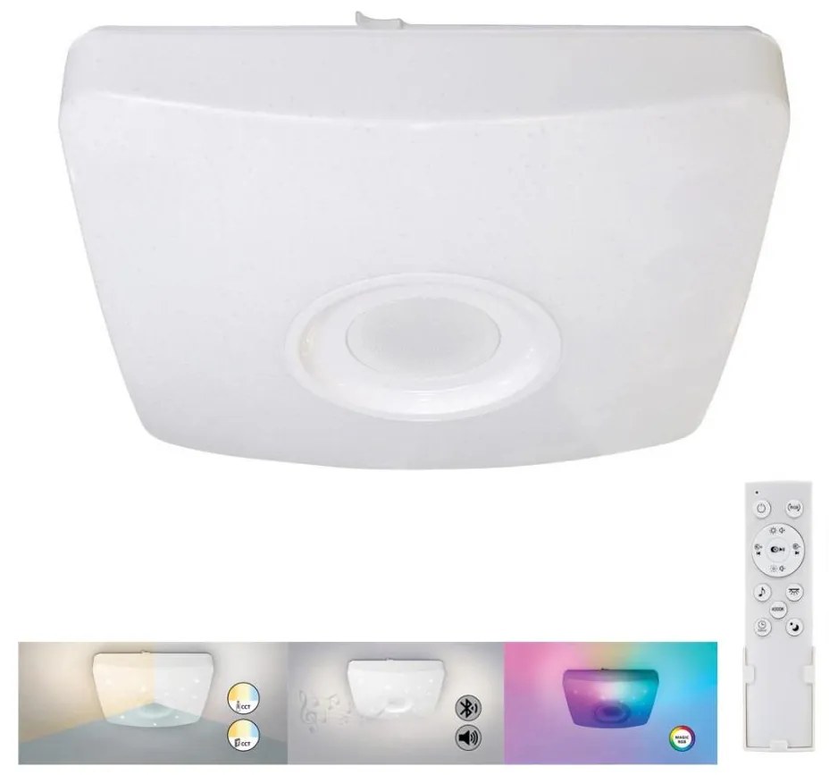 Rabalux - Plafonieră LED RGB dimmabilă cu difuzor, 18W/230V + telecomandă
