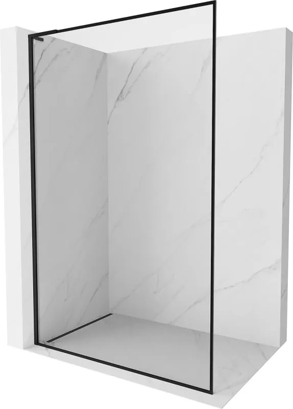 Mexen Kioto-F L perete de duș Walk-in cu cadru 105 x 202 cm, transparent 8 mm, negru - 800-105-174-70-00