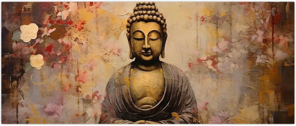 Tablou - Buddha, pictură (120x50 cm)