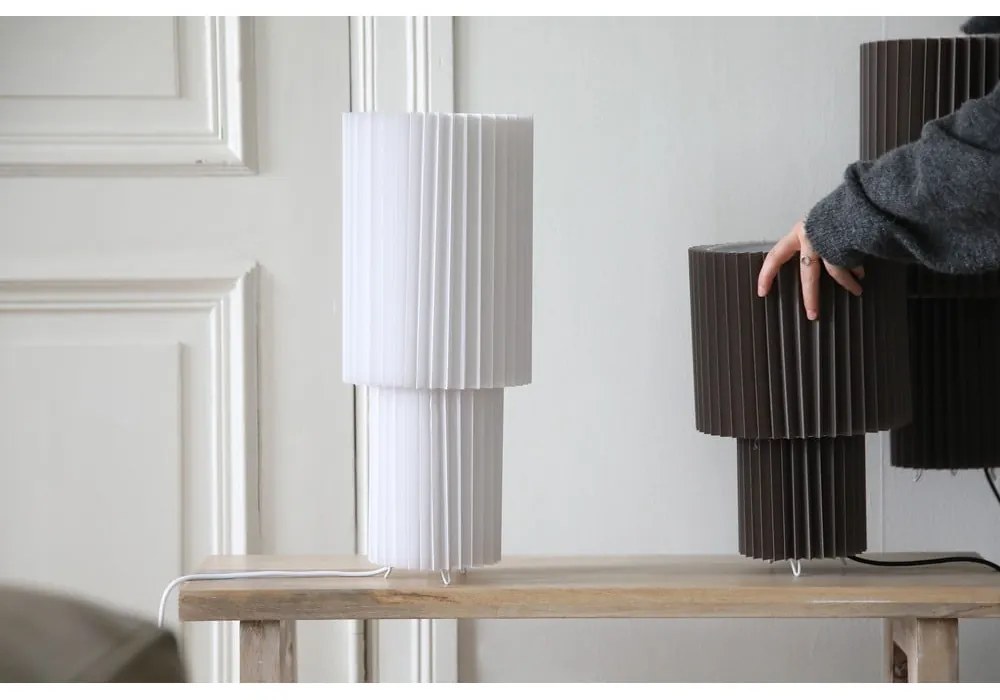 Veioză albă cu abajur textil (înălțime 32 cm) Catis – Markslöjd