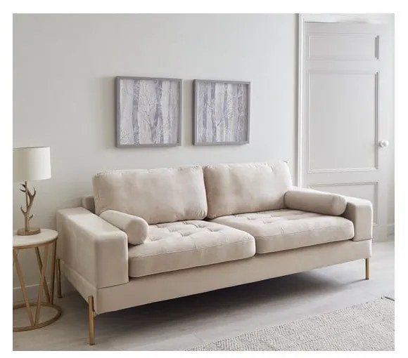 Canapea bej 161 cm Versailles – Ropez