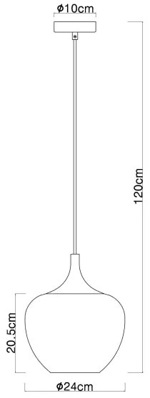 Lustră pe cablu Globo 15548HG MAXY 1xE27/40W/230V