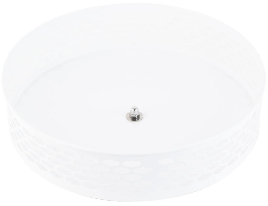 Organizator bucatarie alb, rotund, 26x7,5 cm