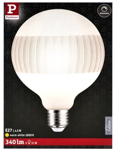 Bec LED reglabil CLASSIC G125 E27/4,5W/230V 2600K - Paulmann 28743