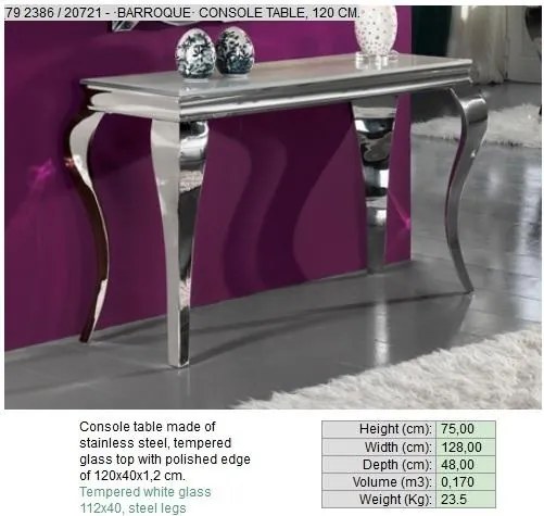 Consola moderna dim.128x48cm Barroque 792386/20721