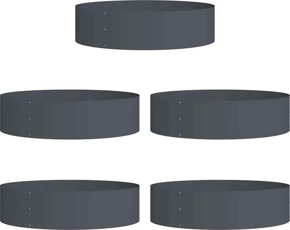 vidaXL Inele pentru vaze 5 pcs Antracit 80 x 80 x 20 cm