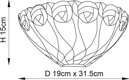 Endon 64178 - Aplică de perete Tiffany HUTCHINSON 1xE14/40W/230V