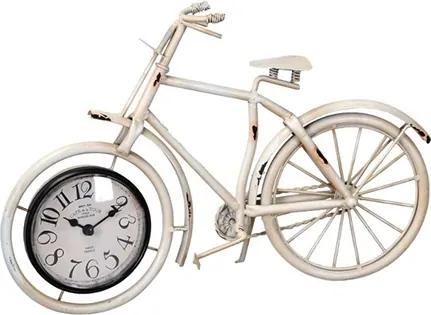 Ceas Bike din metal crem 38.5x25 cm