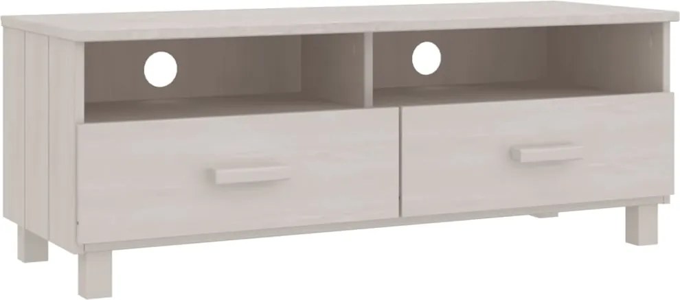 vidaXL Dulap TV „HAMAR”, alb, 106x40x40 cm, lemn masiv de pin