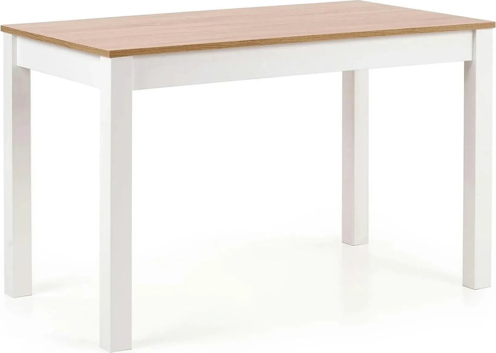 Masa KSAWERY, stejar/alb, PAL, 120x68x76 cm