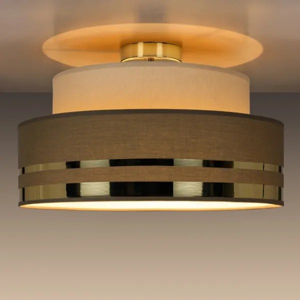 Plafonieră TAMI 1xE27/60W/230V bej/maro/auriu
