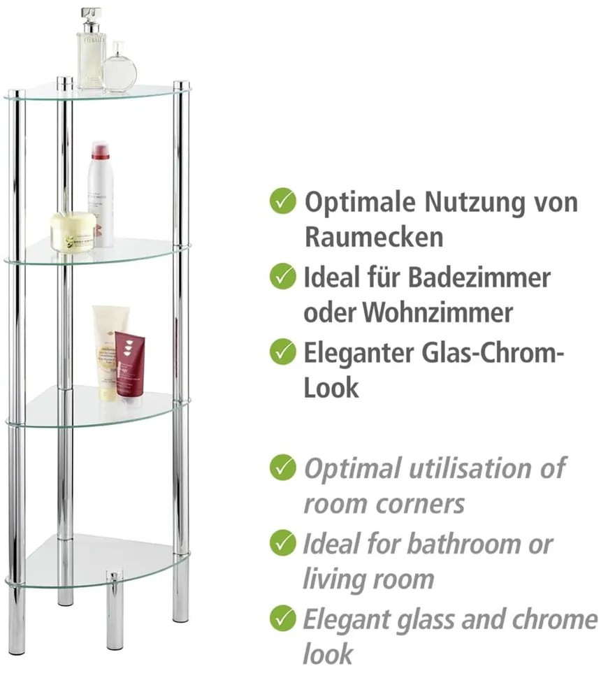 Raft de colț Wenko Corner, 4 polițe